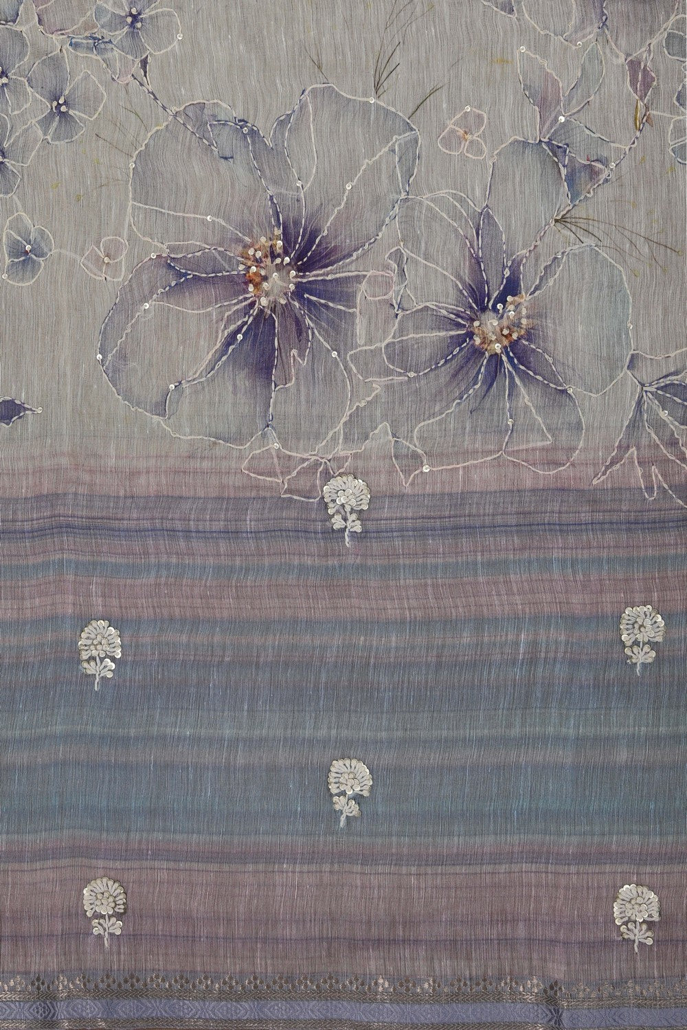 A Tussar Embroidery Saree