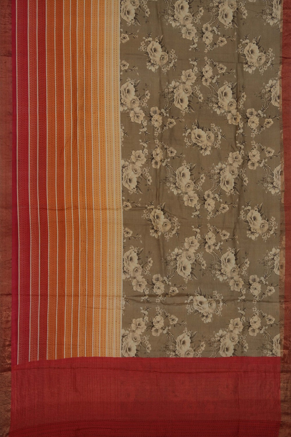 A Tussar Embroidery Saree