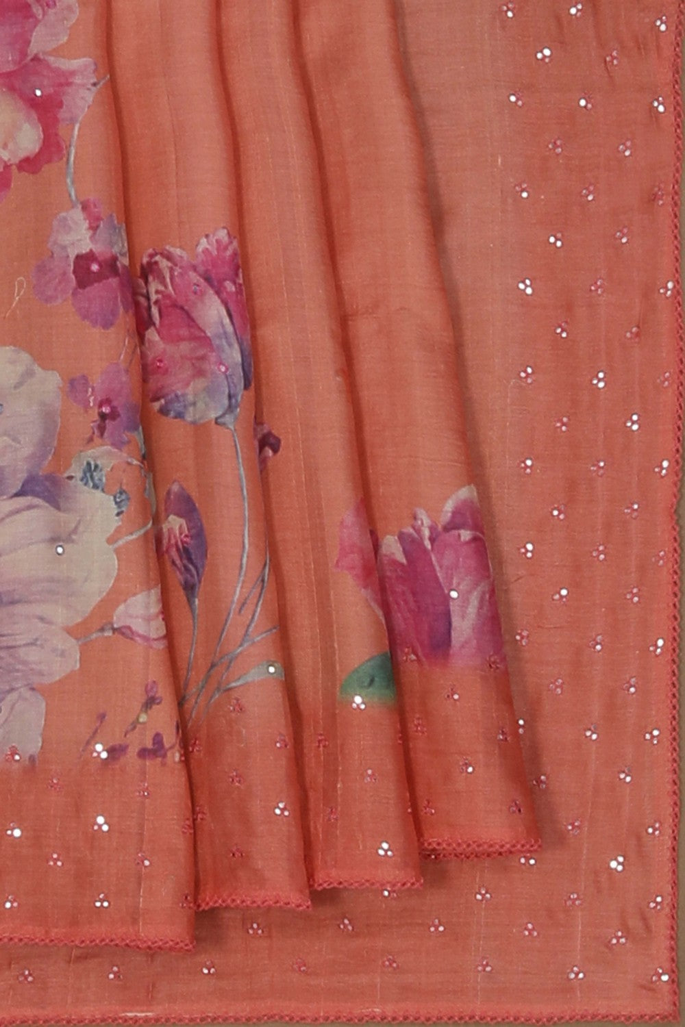Image of A Tussar Embroidery Saree