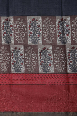 Image of A Tussar Embroidery Saree
