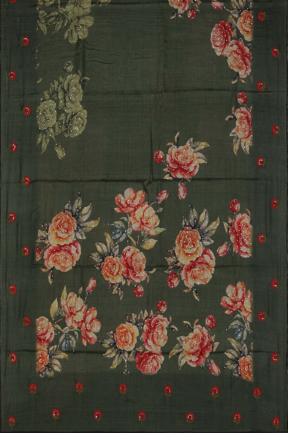 A Tussar Embroidery Saree