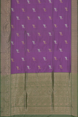 Image of Banarasi Silk Purple Saree