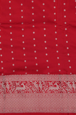 Image of Banarasi Silk Orange Saree