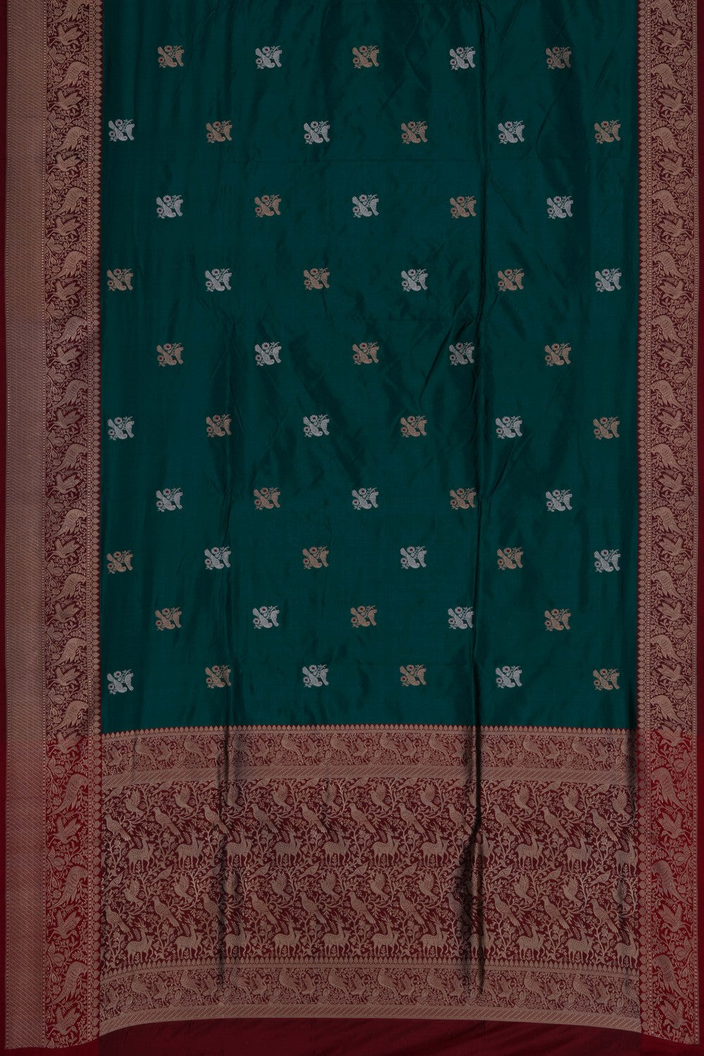 Image of Banarasi Silk Green Saree