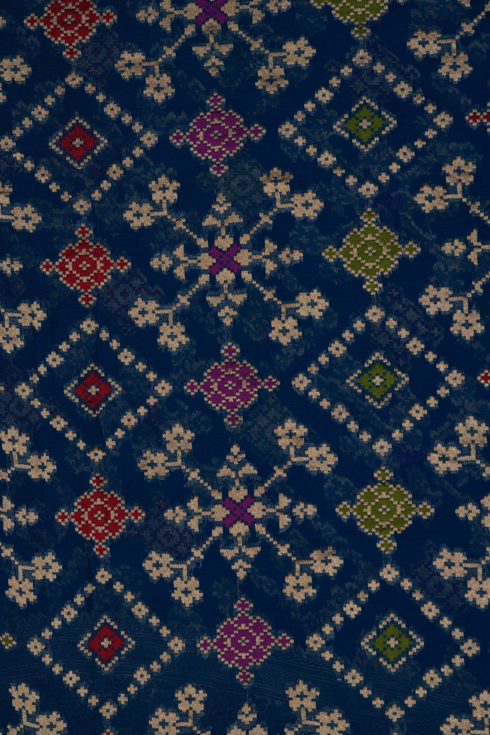 Banarasi Chiffon Blue Saree