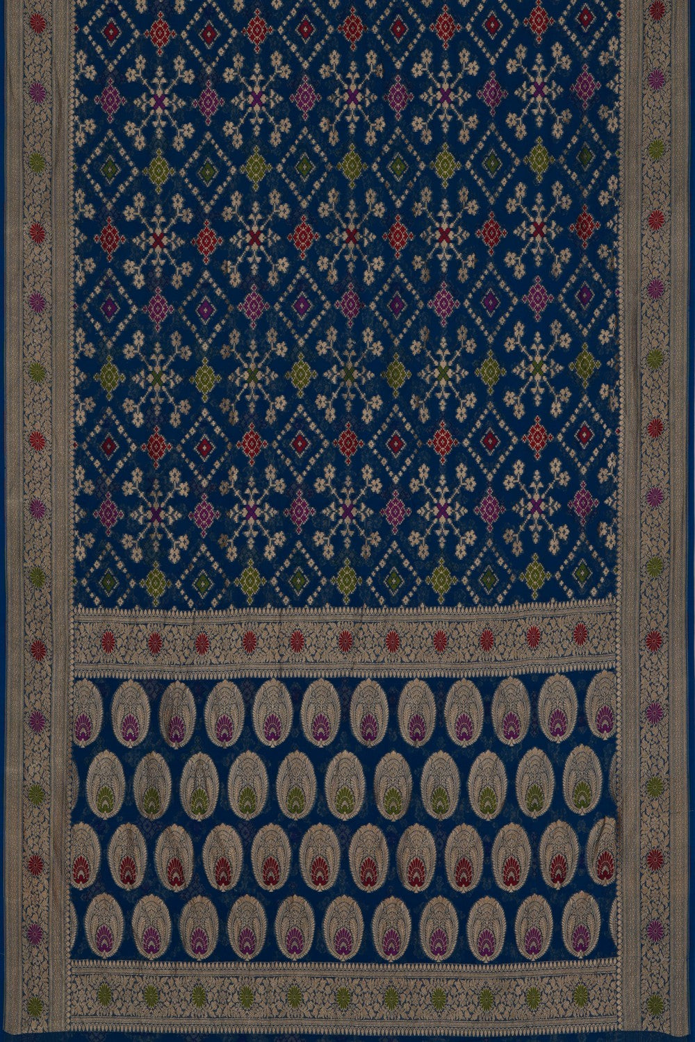 Banarasi Chiffon Blue Saree