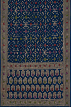 Image of Banarasi Chiffon Blue Saree