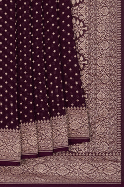 Image of Banarasi Chiffon Purple Saree