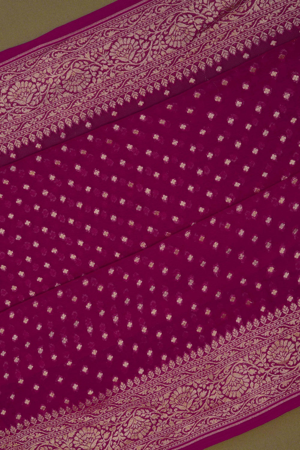 Banarasi Chiffon Pink Saree