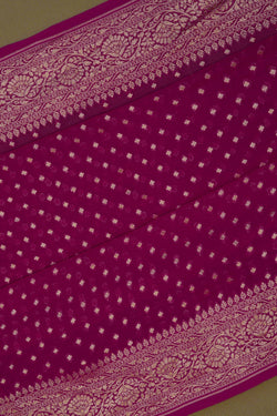 Image of Banarasi Chiffon Pink Saree