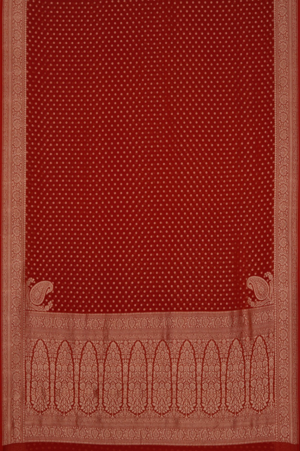 Image of Banarasi Chiffon Orange Saree