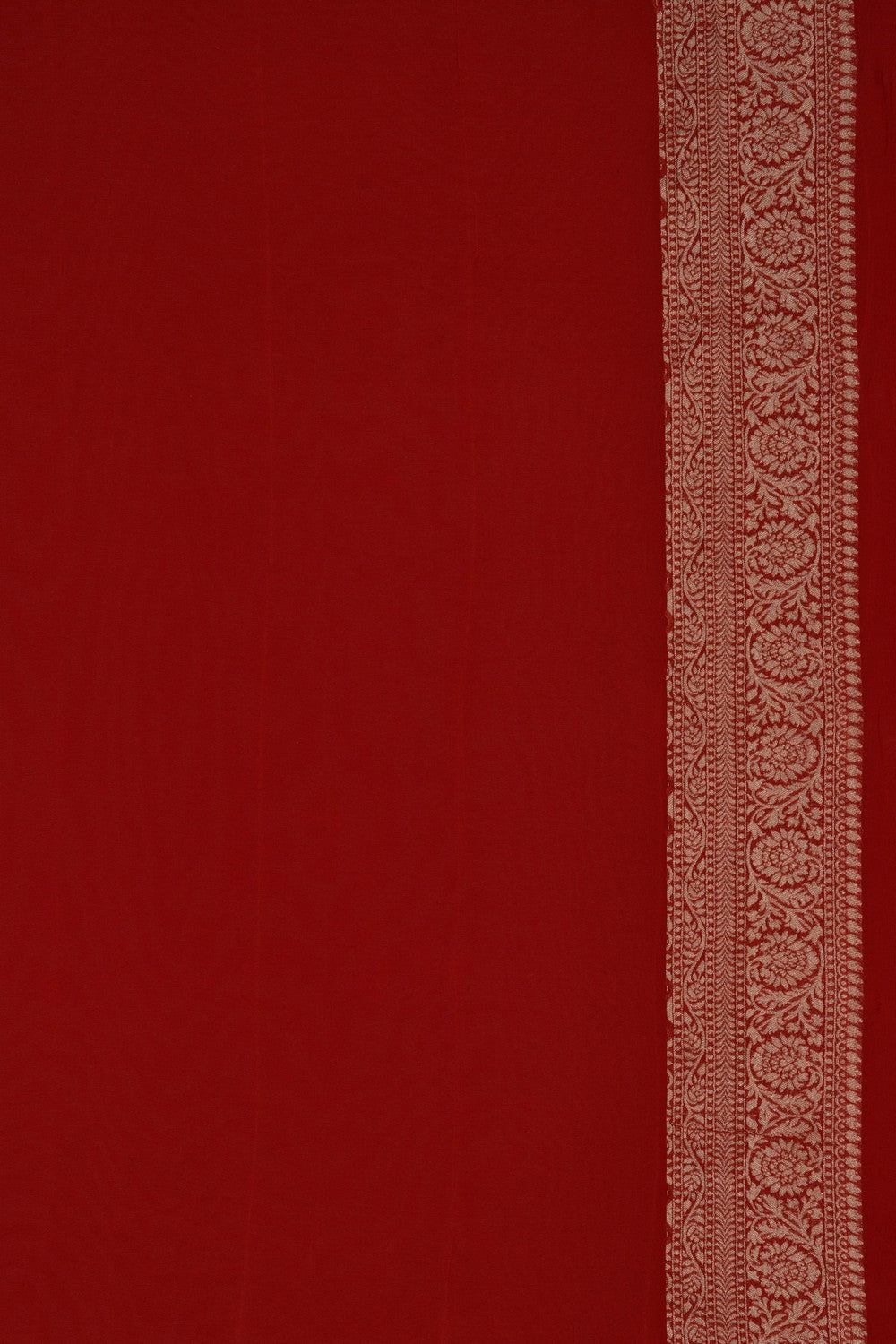 Banarasi Chiffon Orange Saree
