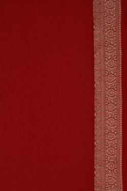 Image of Banarasi Chiffon Orange Saree