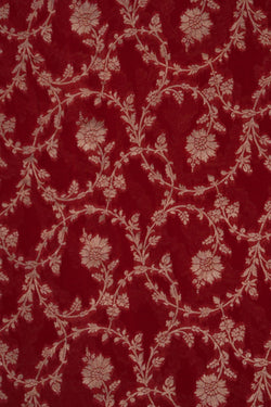 Image of Banarasi Chiffon Red Saree