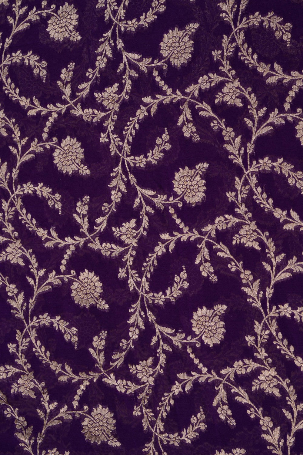 Banarasi Chiffon Purple Saree