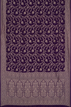 Image of Banarasi Chiffon Purple Saree