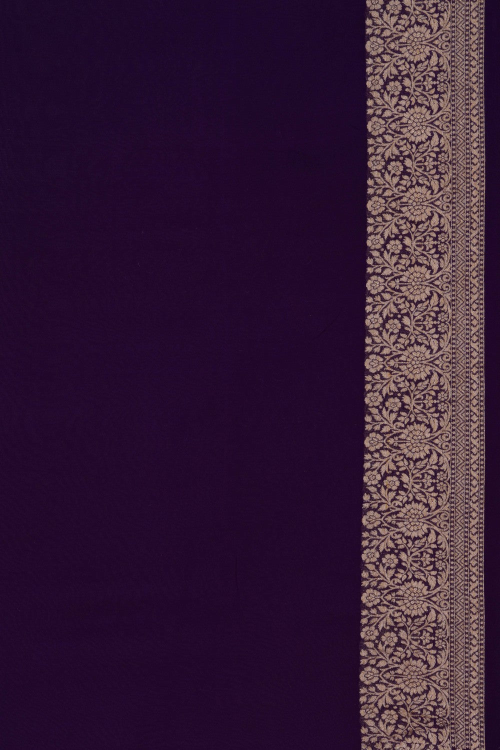 Banarasi Chiffon Purple Saree