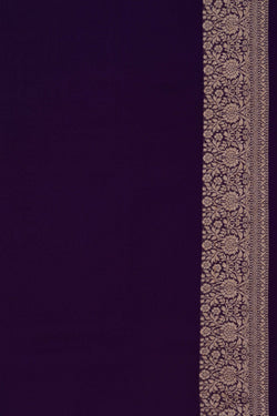 Image of Banarasi Chiffon Purple Saree