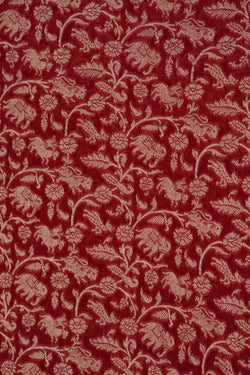 Image of Banarasi Chiffon Red Saree