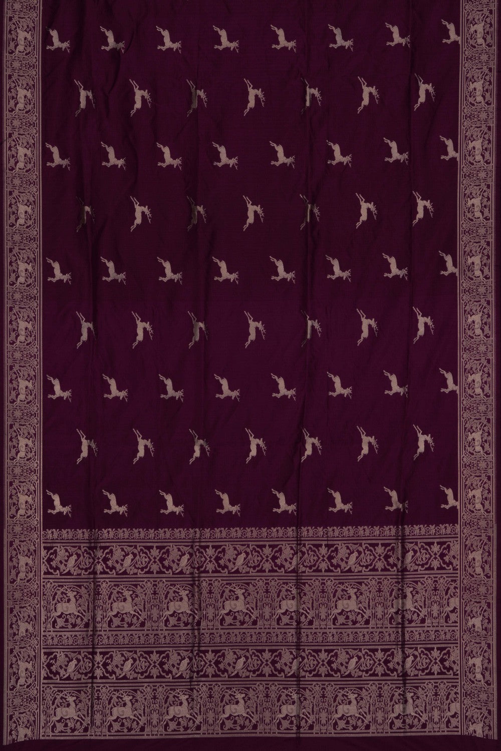 Image of Banarasi Katan Silk Purple Saree