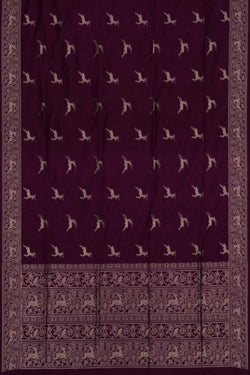 Image of Banarasi Katan Silk Purple Saree