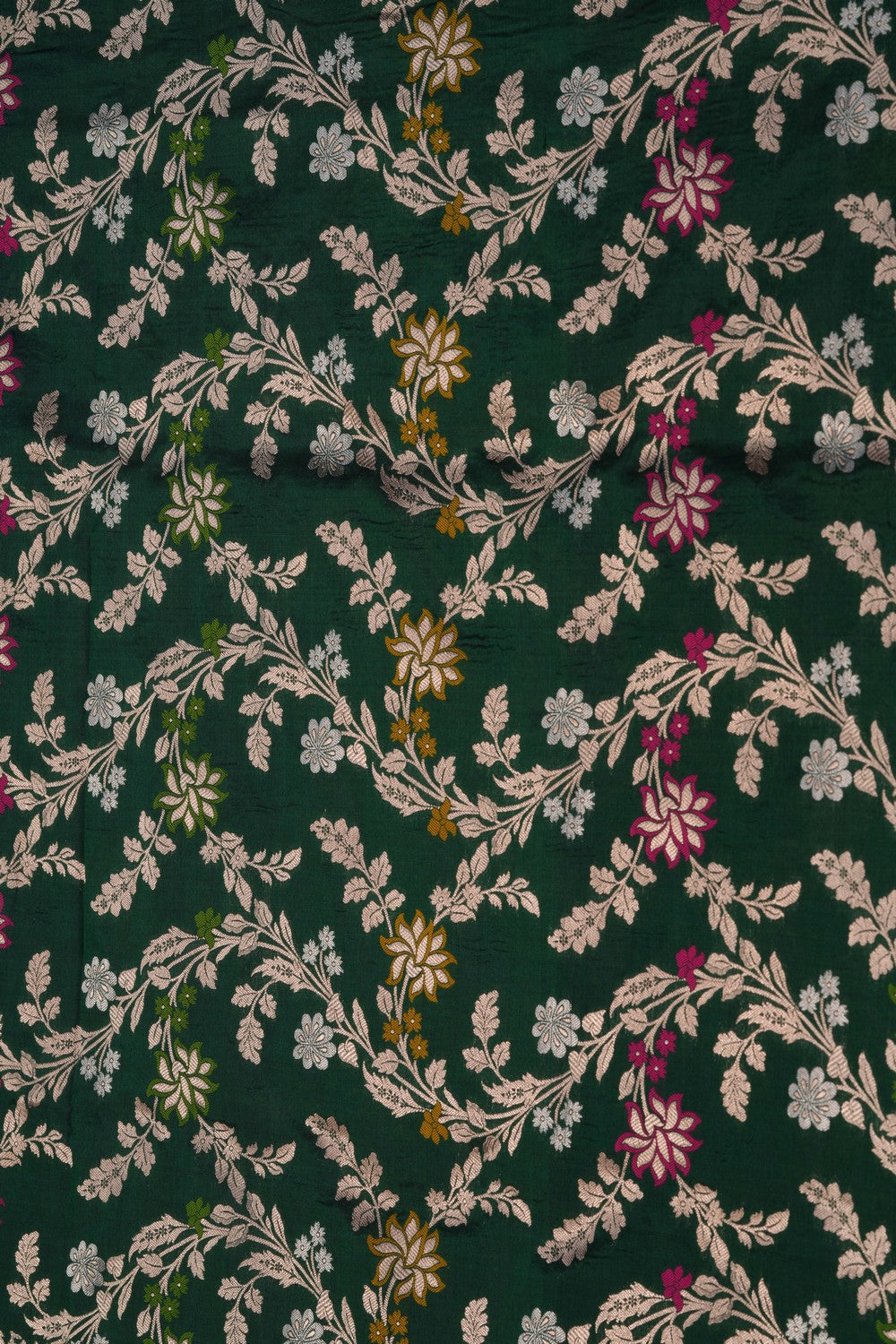 Image of Banarasi Katan Silk Green Saree