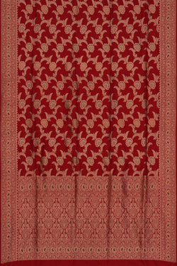 Image of Banarasi Katan Silk Red Saree