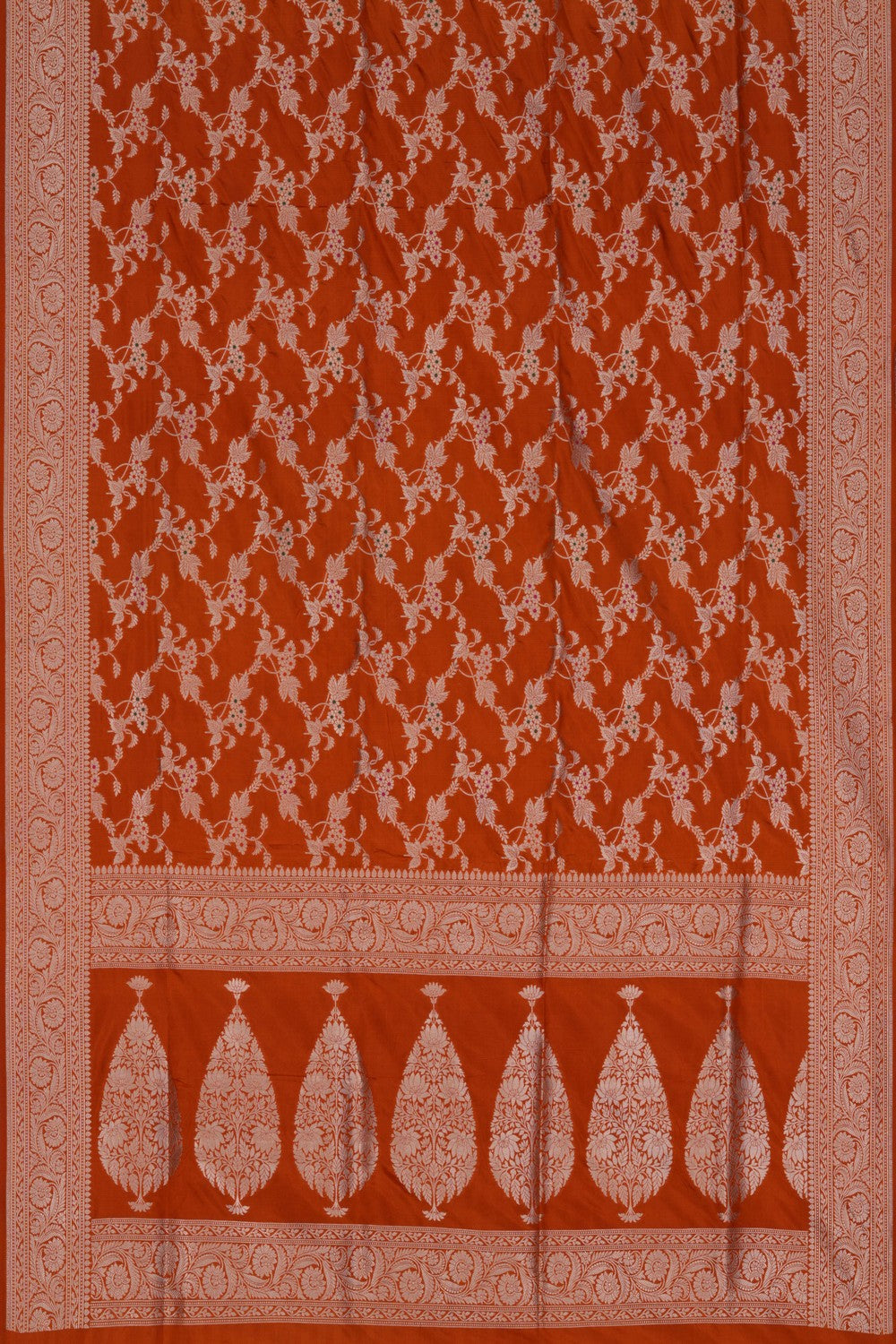 Banarasi Katan Silk Orange Saree
