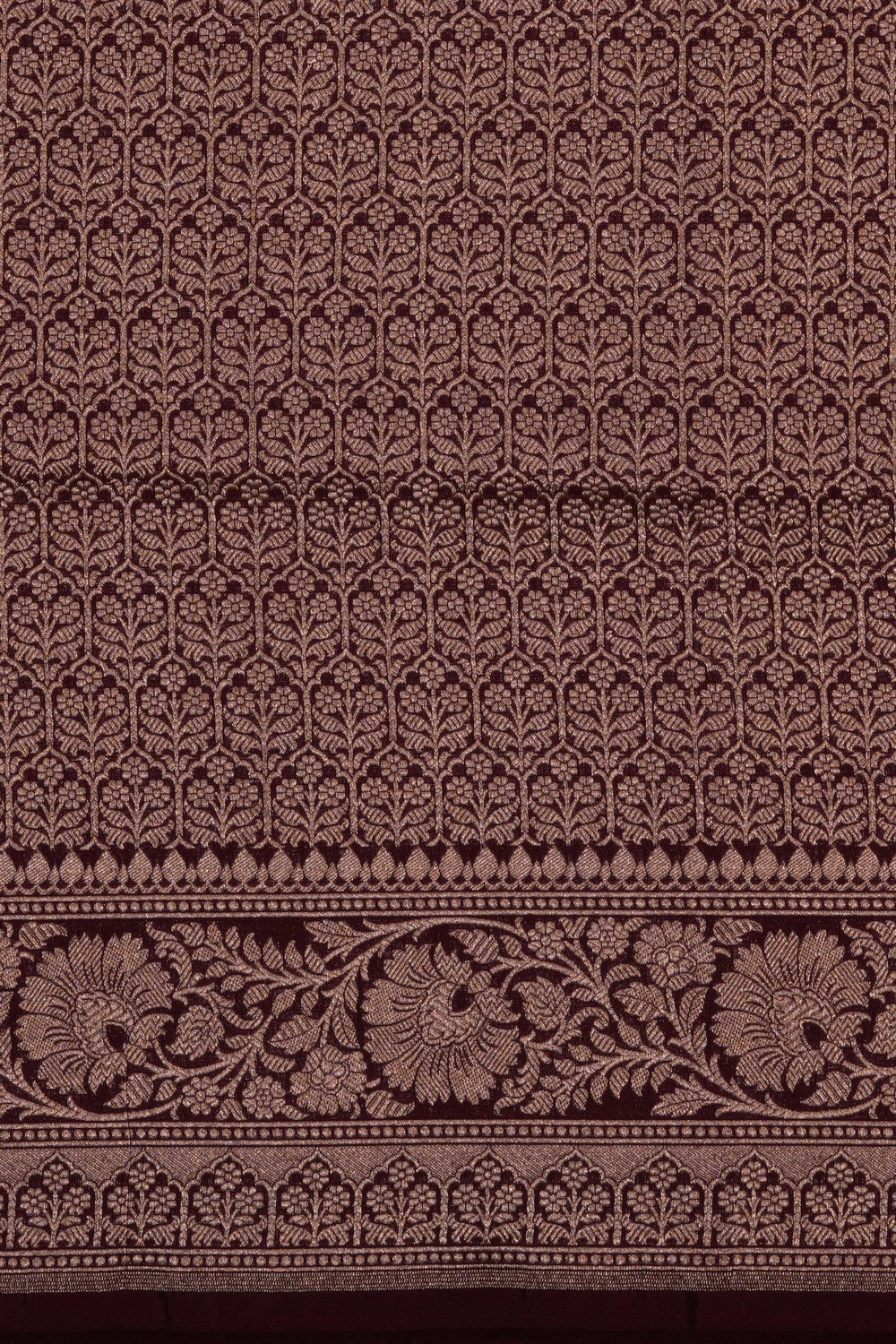 Image of Banarasi Katan Silk Maroon Saree