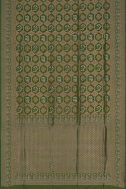 Image of Banarasi Katan Silk Vibrant Green Saree