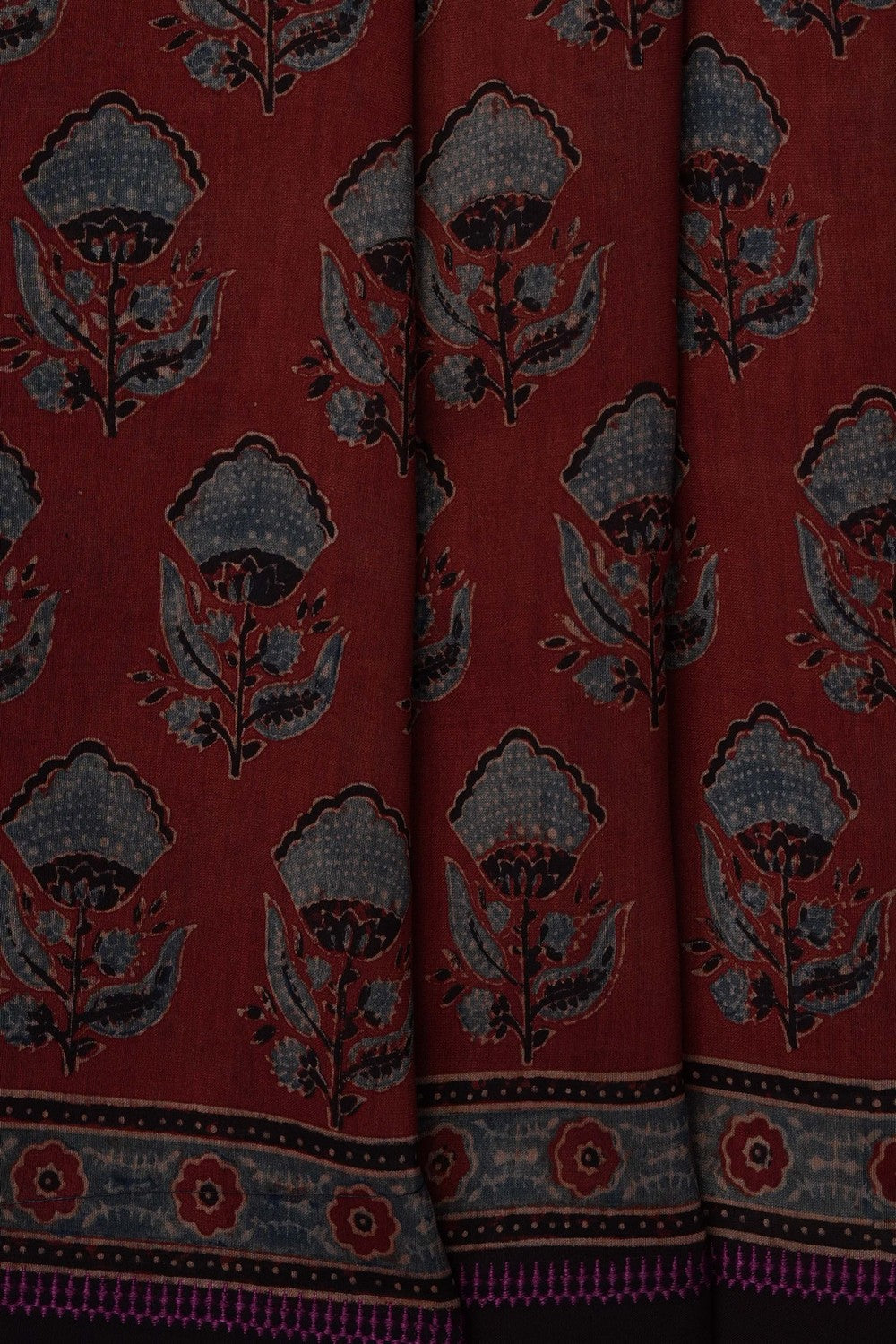 Image of Ajrakh Printed Saree