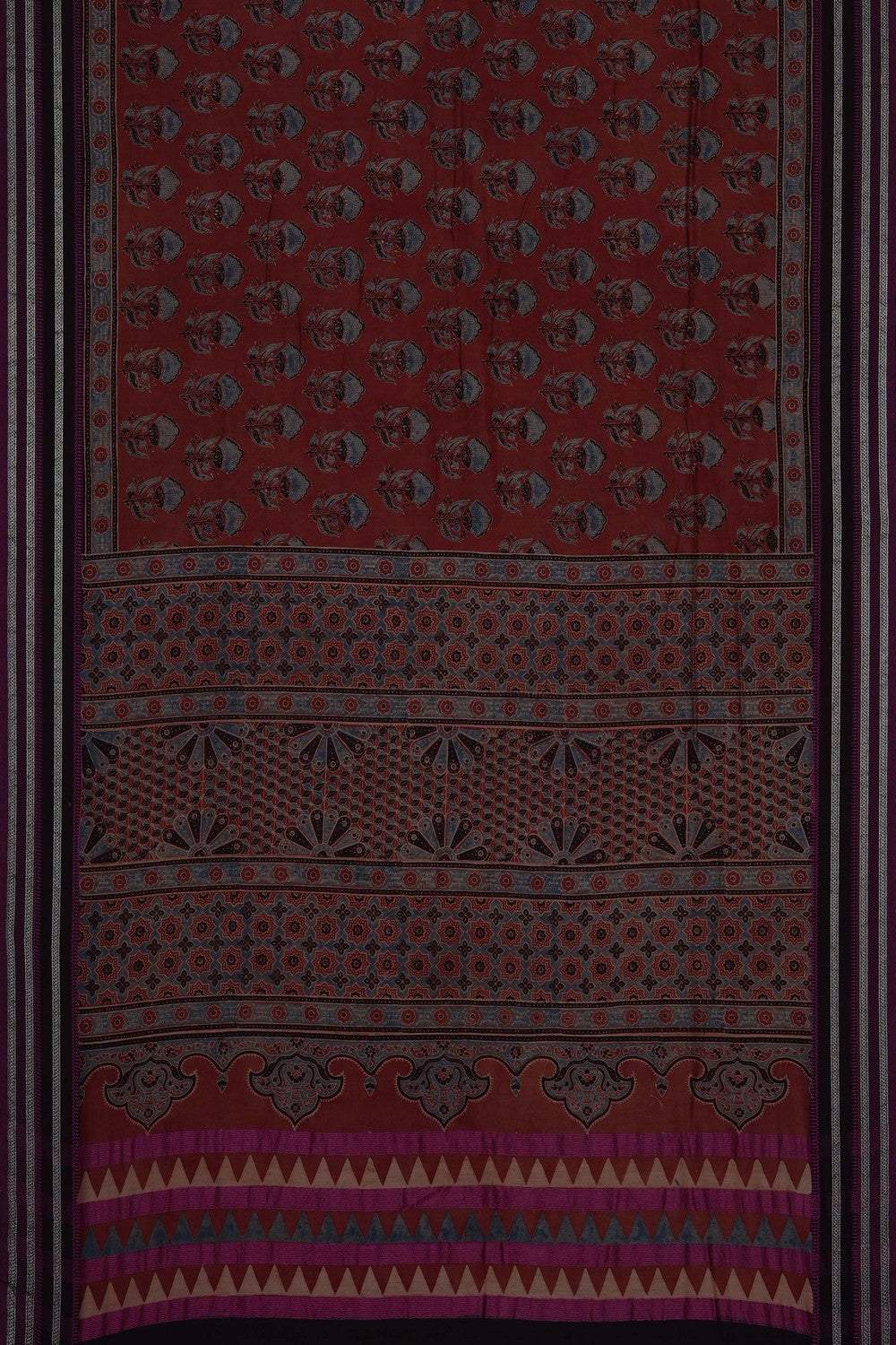 Image of Ajrakh Printed Saree