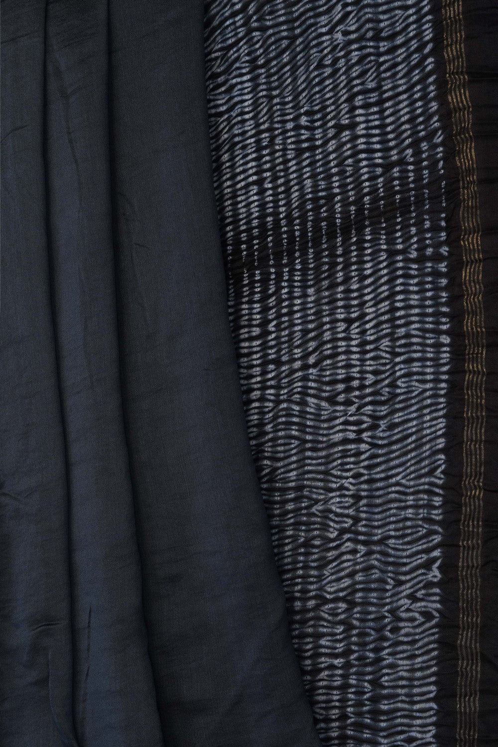 Image of Grey Chanderi Silk Cotton Saree