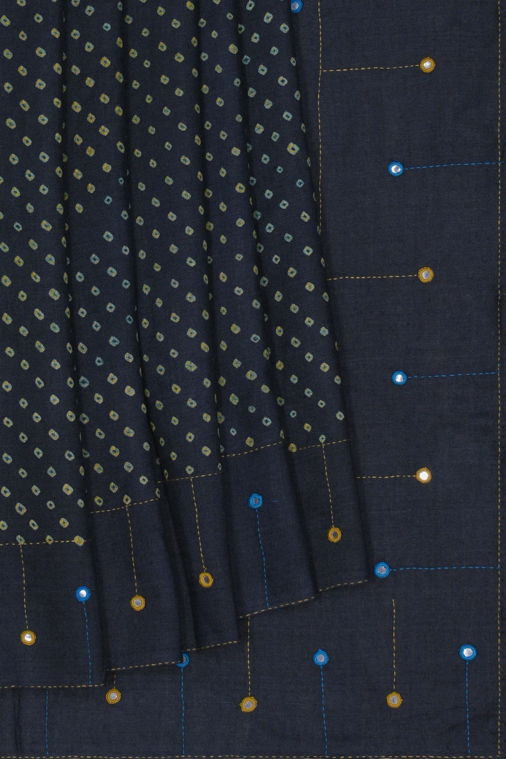 Image of A Tussar Printed Grey Saree