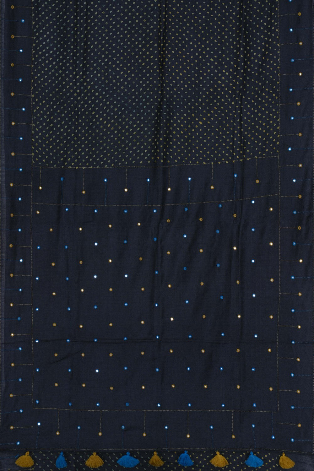 Image of A Tussar Printed Grey Saree