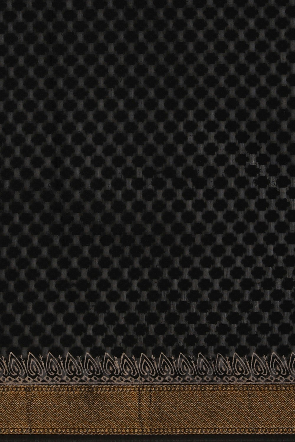 Image of Cotton Silk Black Jacquard Saree