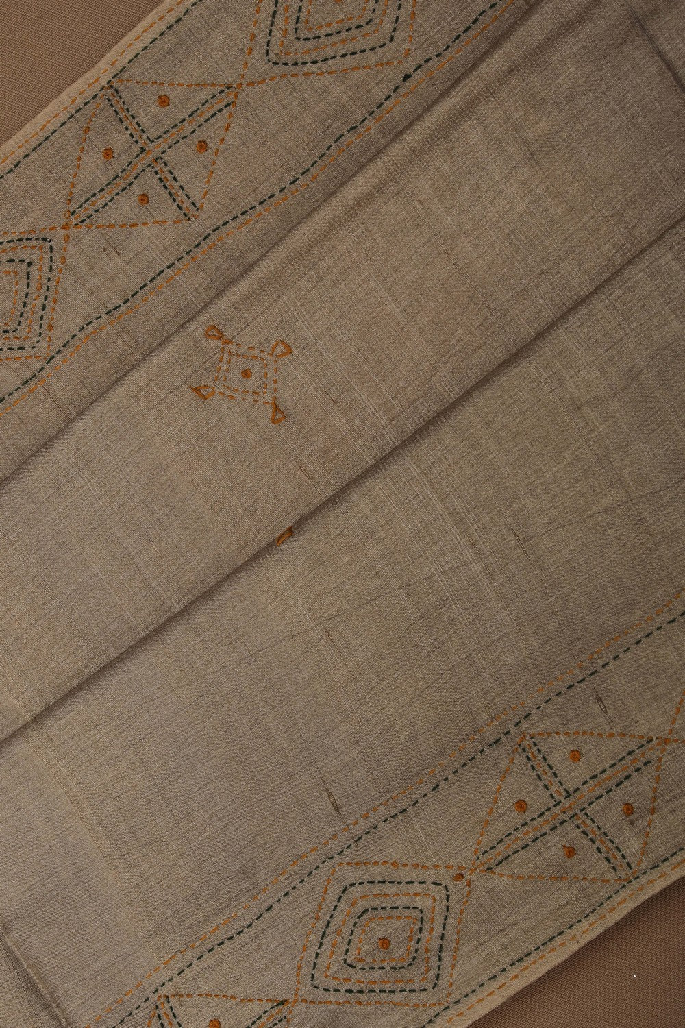 A Tussar Embroidery Saree