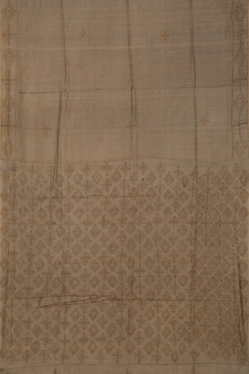 A Tussar Embroidery Saree