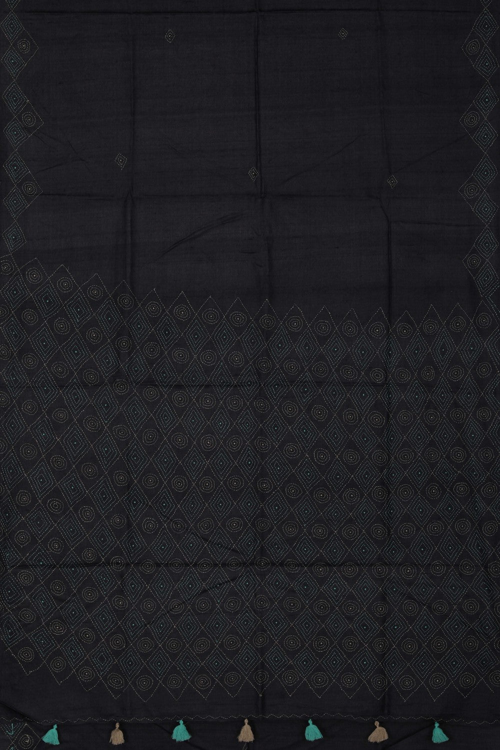 A Tussar Embroidery Saree