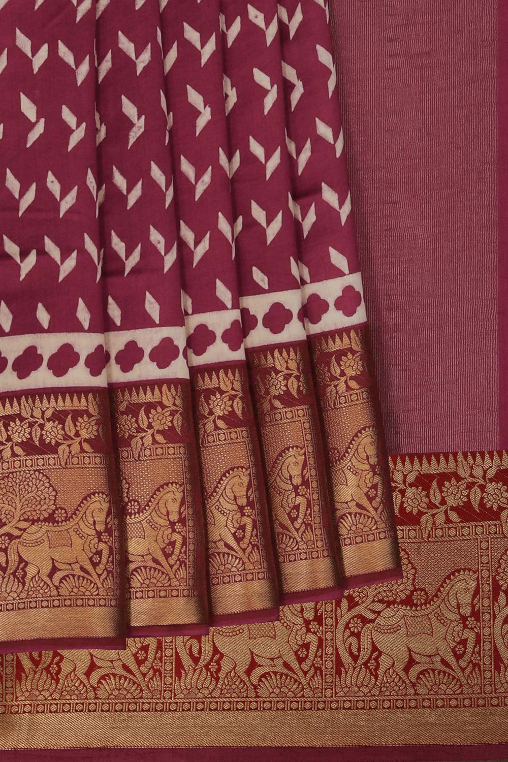 A Contemporary Charm Red Saree