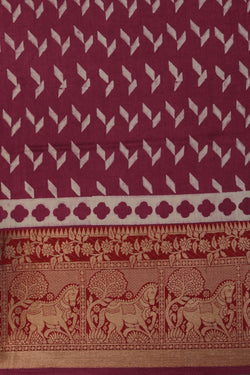 Image of A Contemporary Charm Red Saree