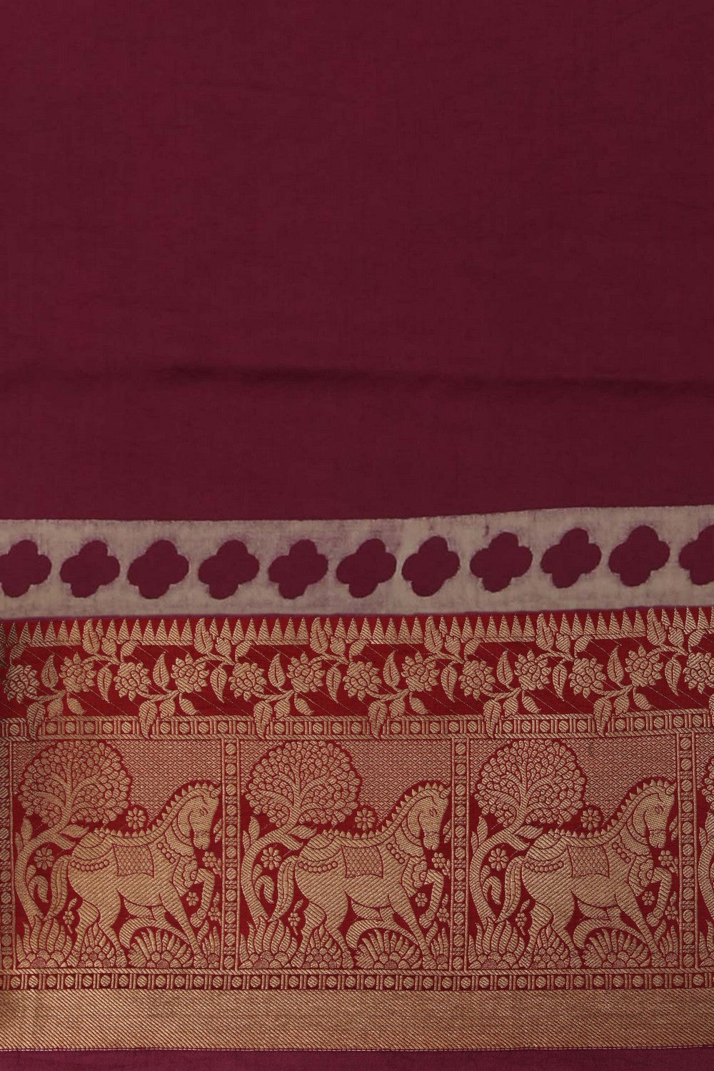 A Contemporary Charm Red Saree