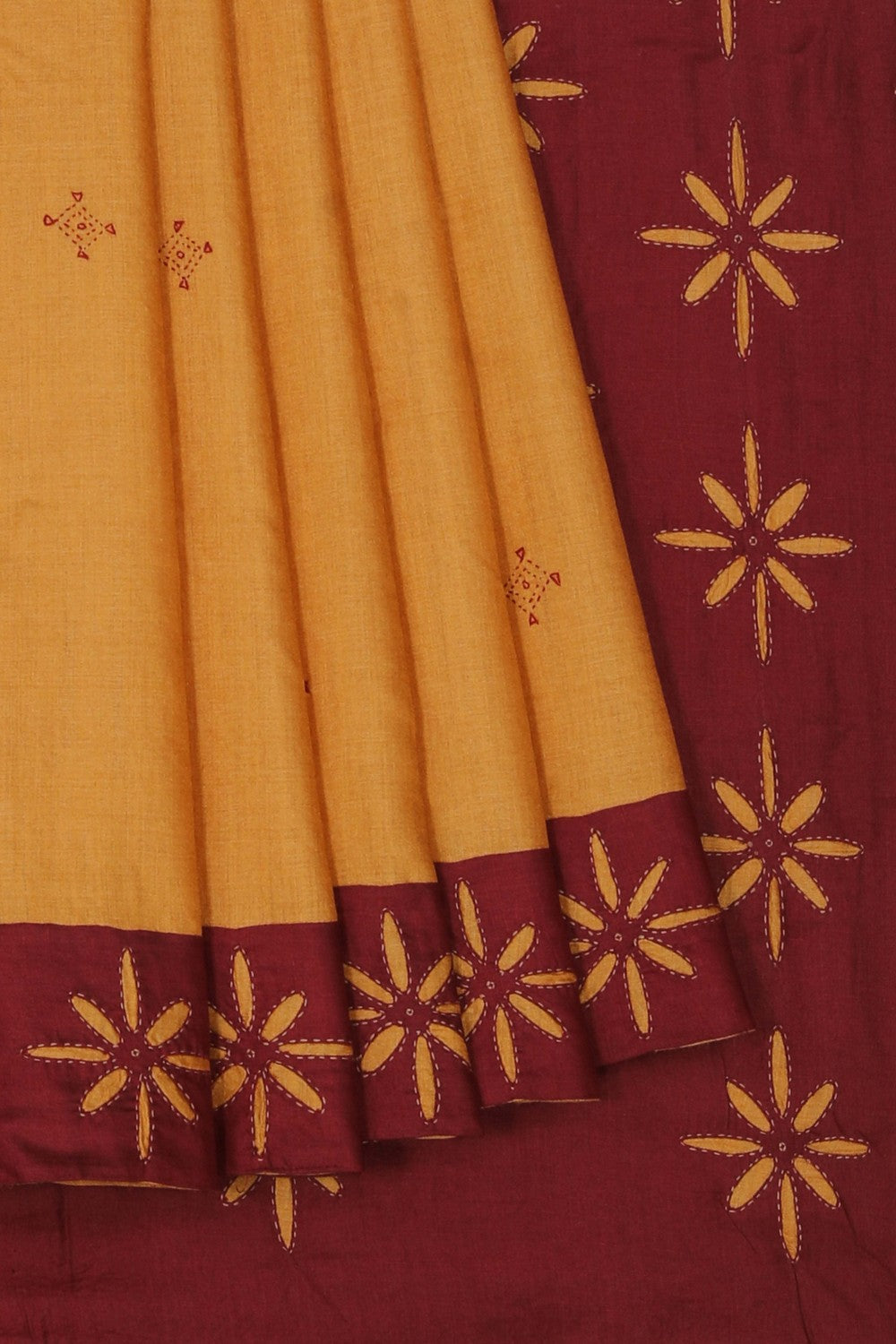 A Tussar Embroidery Saree