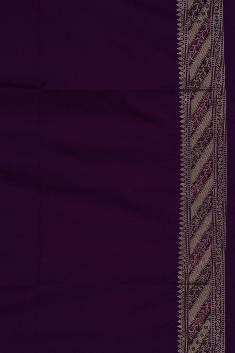 Image of Banarasi Katan Silk Violet Saree