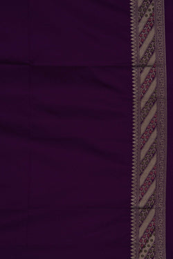 Image of Banarasi Katan Silk Violet Saree
