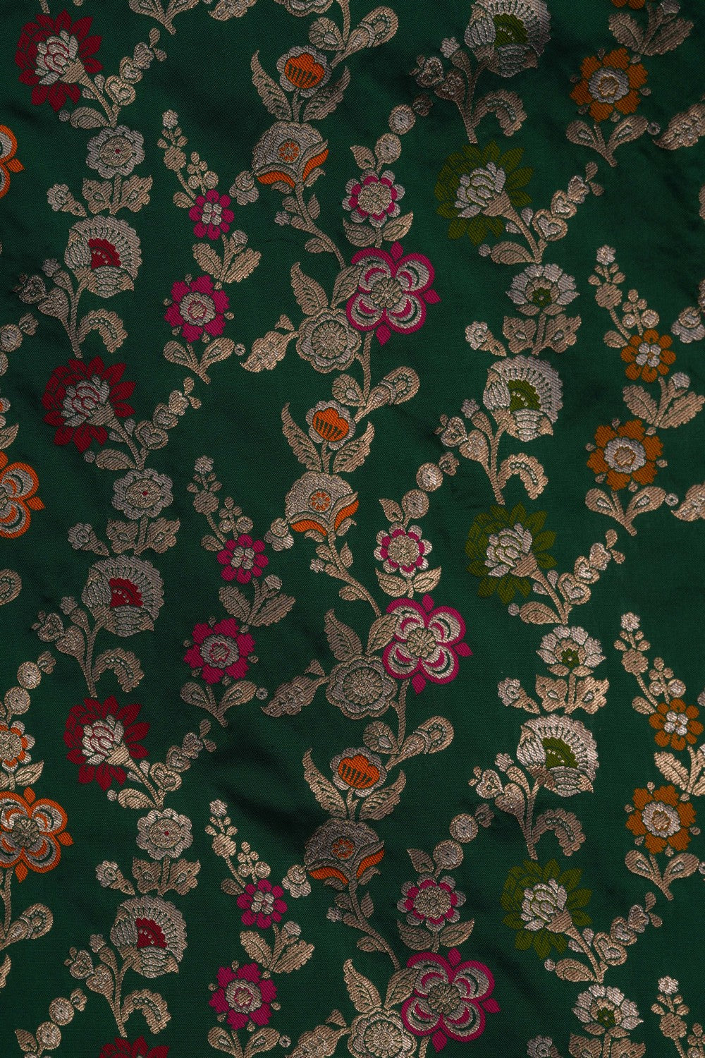 Image of Banarasi Katan Silk Green Saree