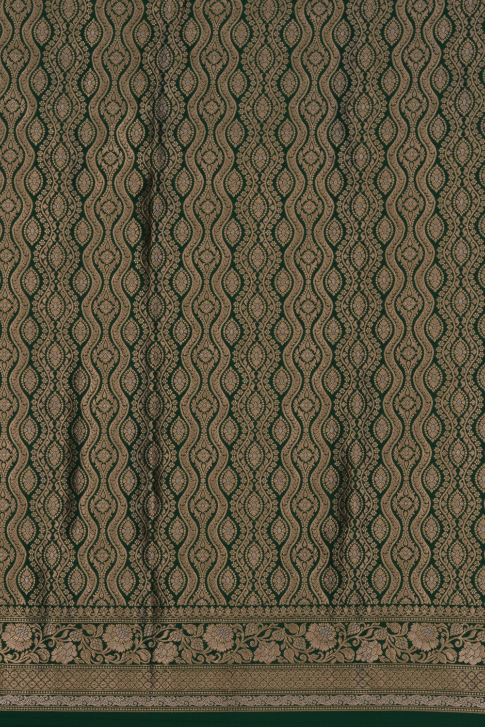 Image of Banarasi Katan Silk Green Saree