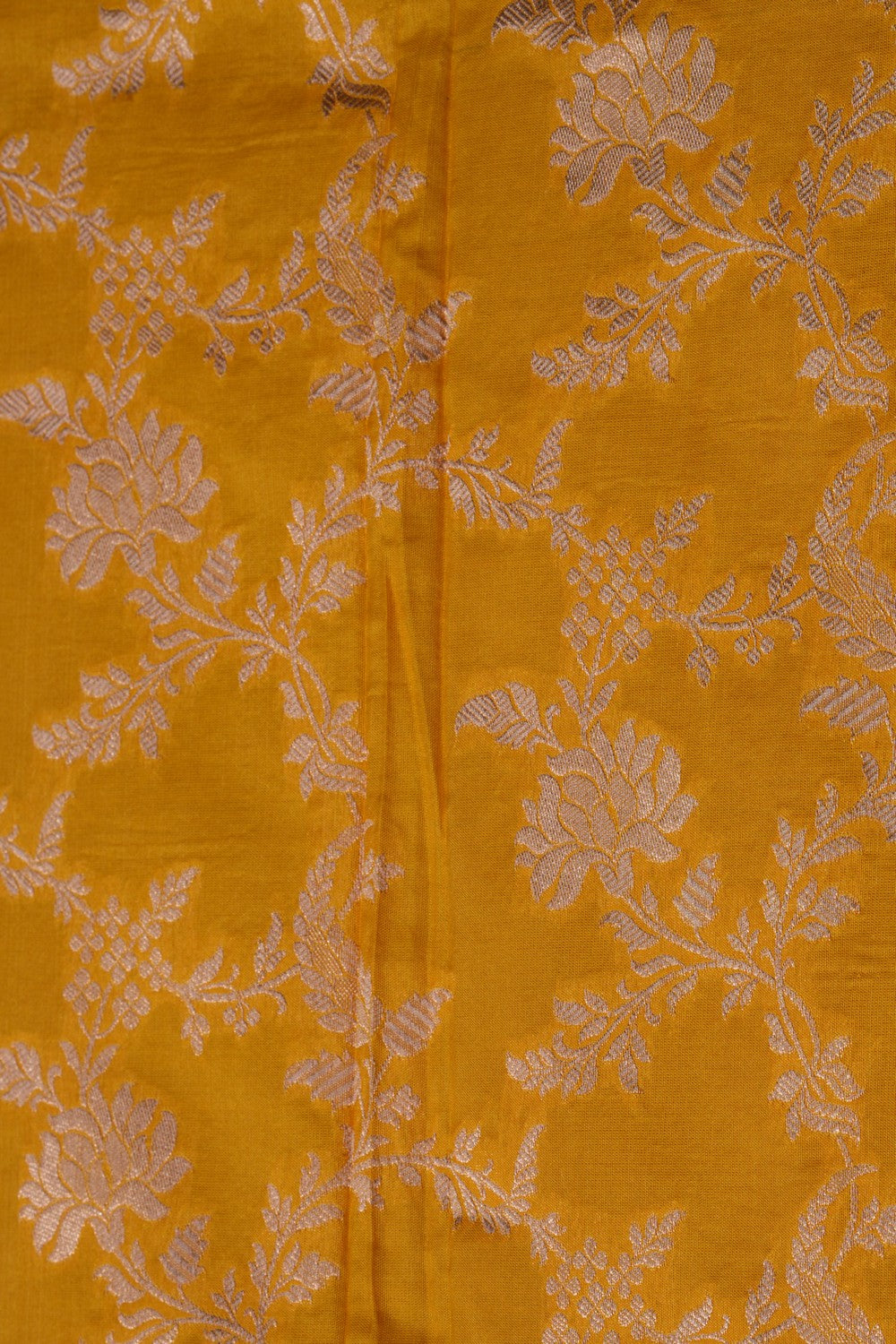 Image of Banarasi Katan Silk Yellow Saree