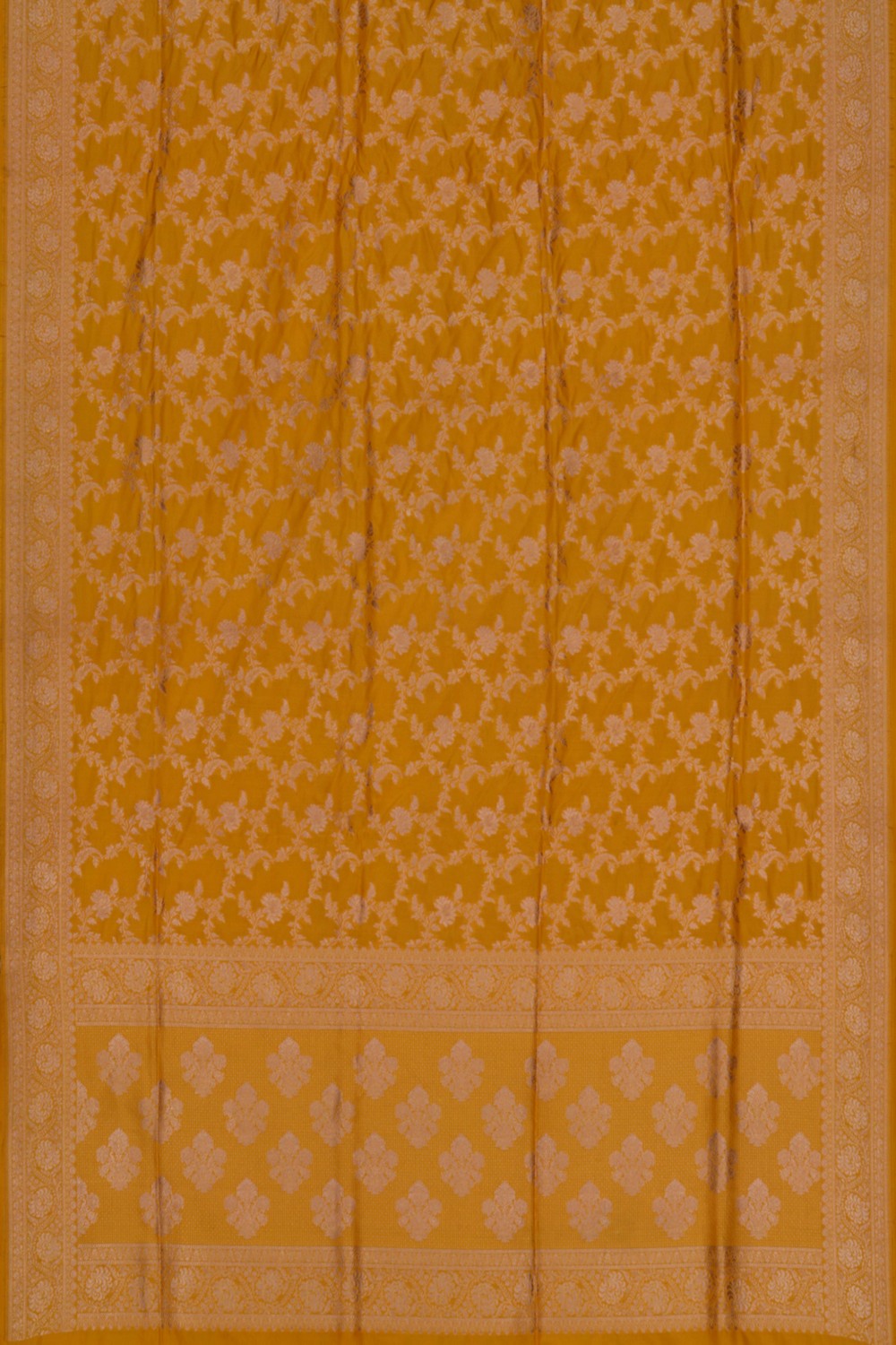 Image of Banarasi Katan Silk Yellow Saree