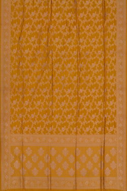 Image of Banarasi Katan Silk Yellow Saree